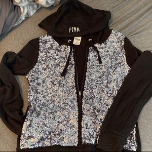 Sequin Victoria secret zip up